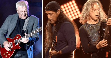 Alex Lifeson & Kirk Hammett & Rob Trujillo