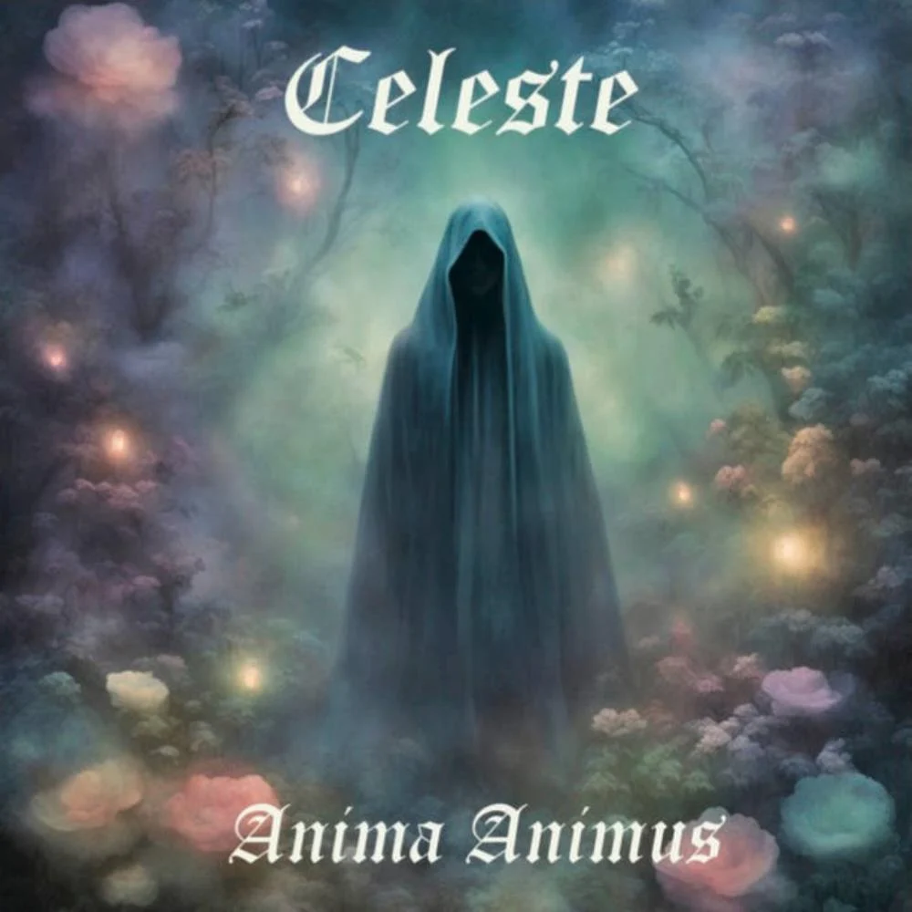 Celeste grubunun yeni albümü 'Anima Animus'un kapak tasarımı, mistik bir atmosfere sahip; bir hayalet figürü, renkli çiçekler ve sisle dolu bir arka planla birlikte yer alıyor.