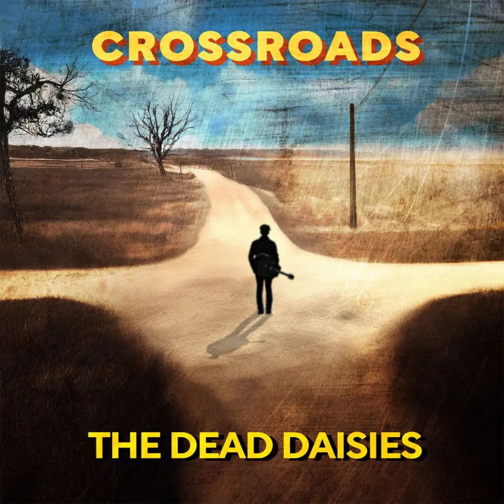 The Dead Daisies'in 'Crossroads' single'ı için hazırlanan kapak tasarımı, uzakta bir yolun ortasında gitar tutan bir silueti gösteriyor. Arka planda açık mavi bir gökyüzü ve kurumuş ağaçlar bulunuyor.